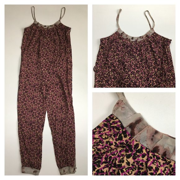 rachel-RACHEL ROY Multi-Color Mixed Print Lightweight Summer One Piece Jumpsuit - Picture 1 of 15